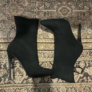 Steve Madden Black Sock Stiletto Booties